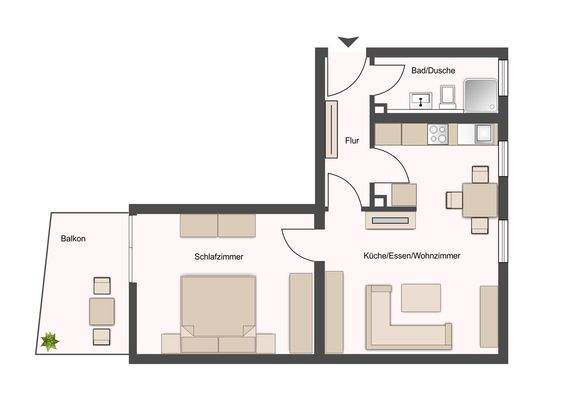 2-Zimmer-Wohnung, Nr. 11