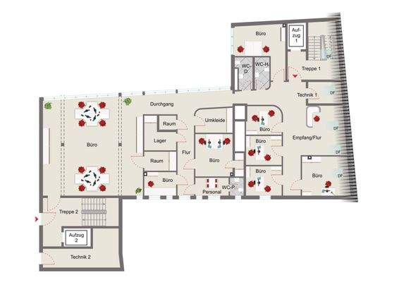 Grundriss Büro