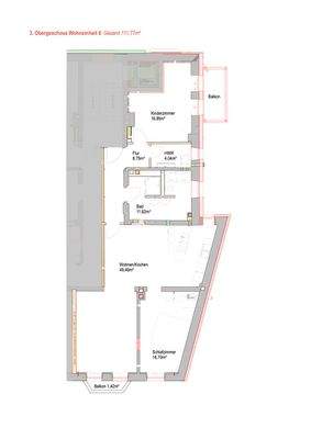 Grundriss 3. Obergeschoss WE8