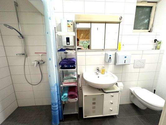 Bad mit Dusche und Wanne