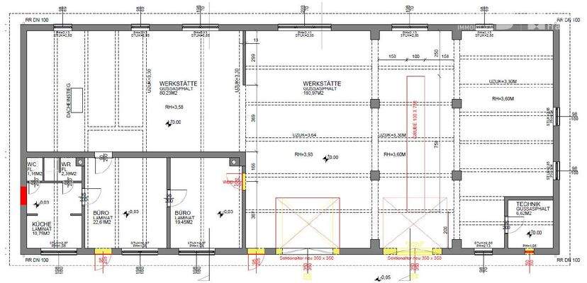 Grundrissplan Werkstätte