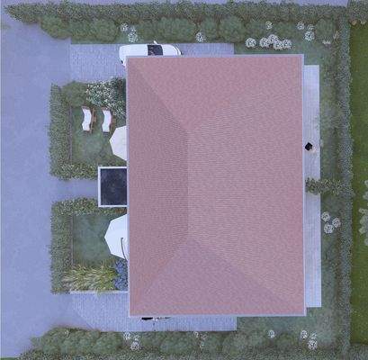 Blick auf das Doppelhaus