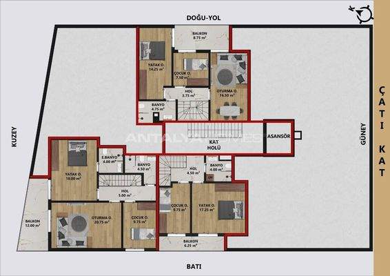 Flats for Sale in Antalya Near the Municipality Building