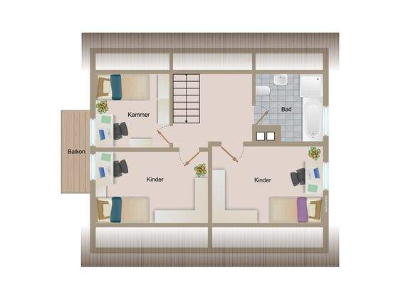 Visualisierter Grundriss DG