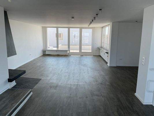 Kaminzimmer mit Dachterrasse