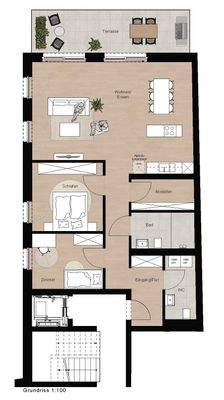 Grundrissplan 105 qm