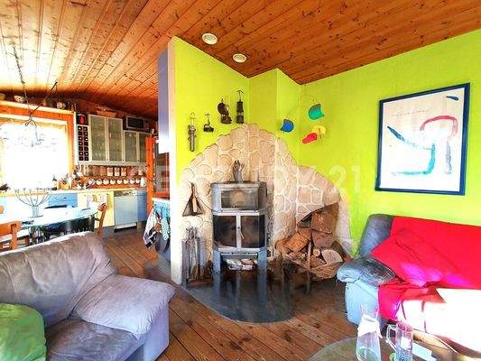 Der behagliche Kamin für die Abende