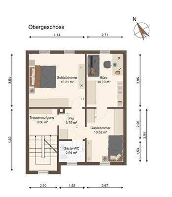 Grundriss Obergeschoss