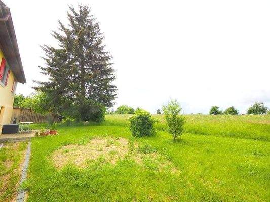großes Grundstück hinter dem Haus