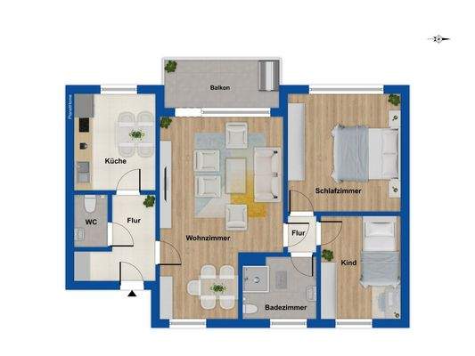 Grundriss 3. Obergeschoss