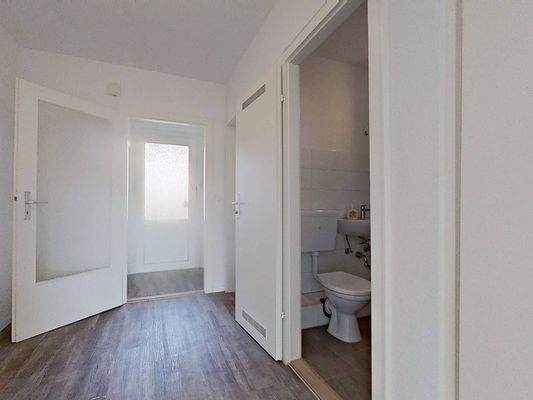 Ansicht II: Flur inkl. Einbauschrank