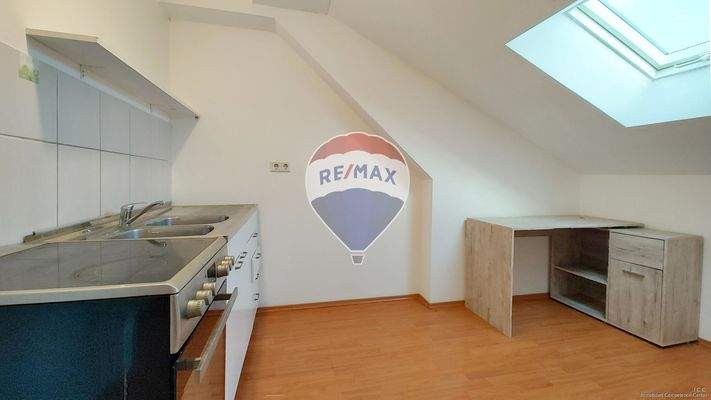 Küche hat auch einem Fenster