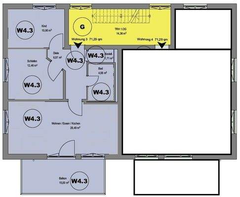 Wohnung 03 Obergeschoss