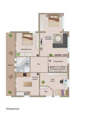 Grundriss OG 4 Zimmer Whg.