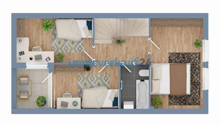 Grundriss OG - Einrichtungsbeispiel