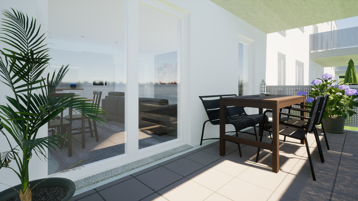 Visualisierung / Wohnbeispiel Balkon