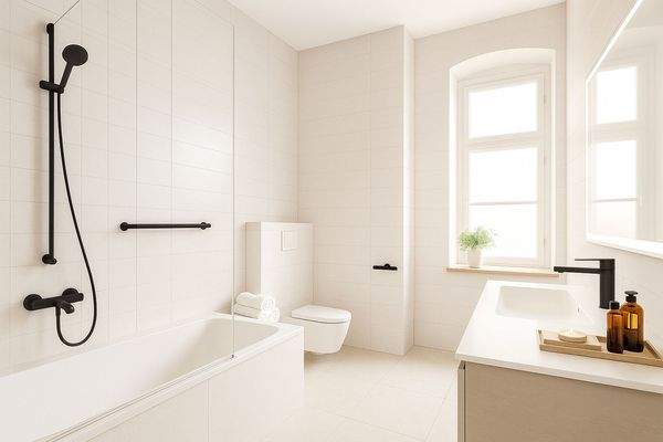 Visualisierung Badezimmer mit Dusche