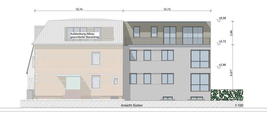 Ansicht Süden Anbau