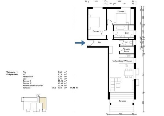 Grundriss Whg. 1