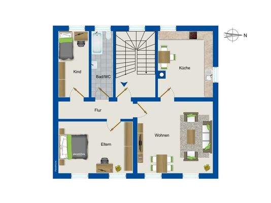 Grundriss Obergeschoss