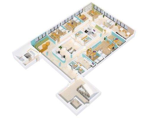 Praxis 2.OG mit Einrichtungsvorschlag