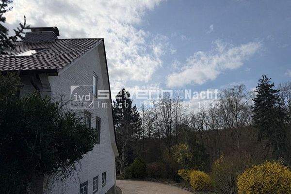 Seite und Zufahrt zur Garage