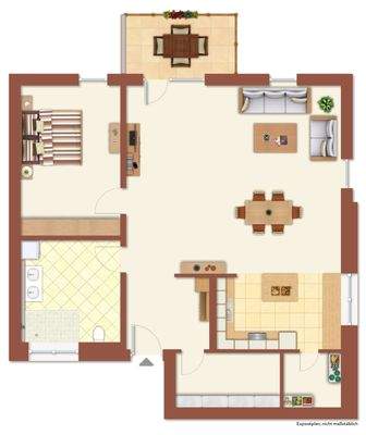 2-Zimmer-Wohnung Grundriss