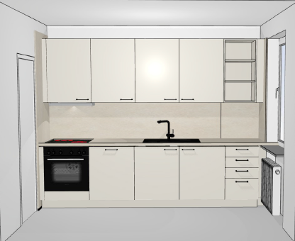 neue Einbauküche (Abbildung ähnlich)