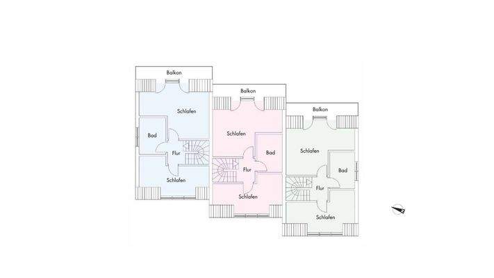 Grundriss 1. Obergeschoss (nicht maßstabsgetreu) 