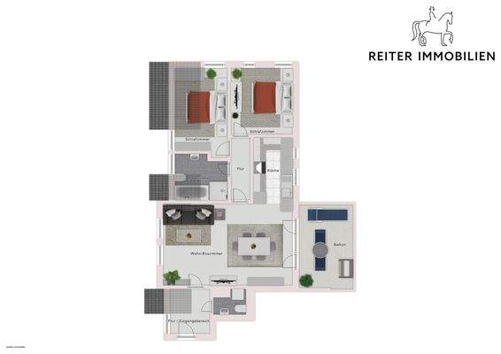 1. Obergeschoss Grundriss rechts