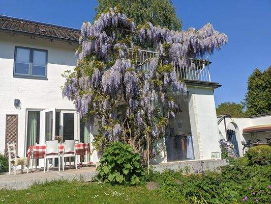 Terrasse und Balkon im Sommer