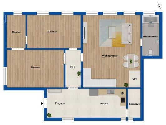 Grundriss Wohnung 3 EG