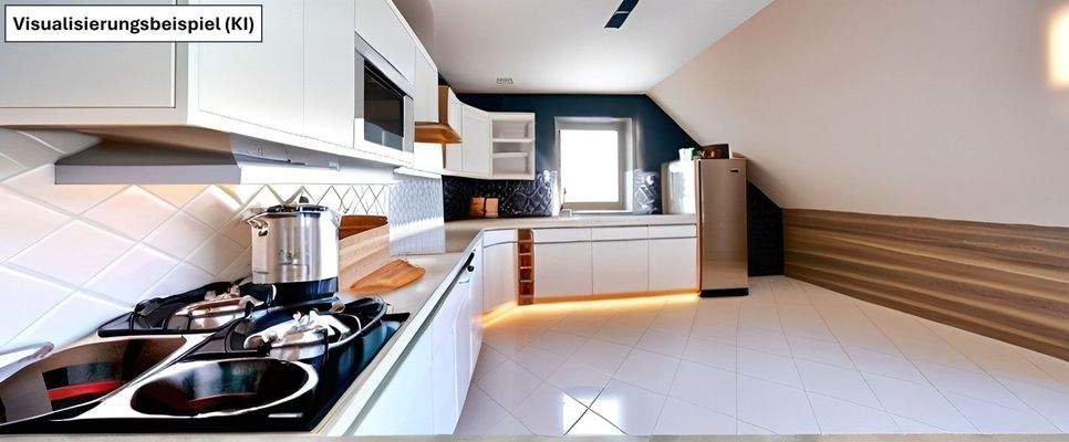 Küche Dachgeschoss Renovierungsbeispiel