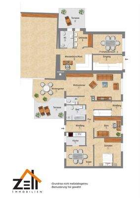 Haupthaus und jüngerer Anbau Erdgeschoss