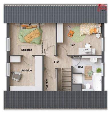 Grundriss Obergeschoss Ankleide