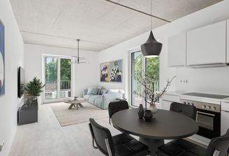 Essbereich und Wohnzimmer