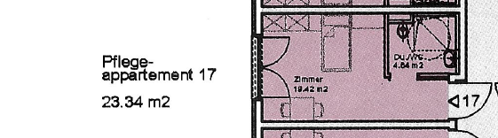 Grundriss Pflegeappartement 