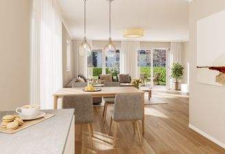 Wohn- und Esszimmer Visualisierung