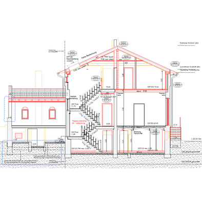 Schnitt - Plan aus Bauantrag U