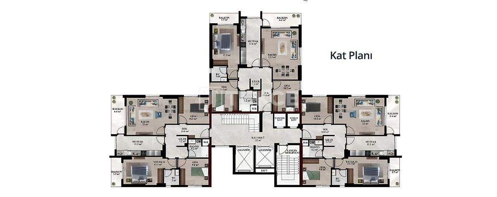 New and Spacious Apartments Close to the Main Road in İzmir