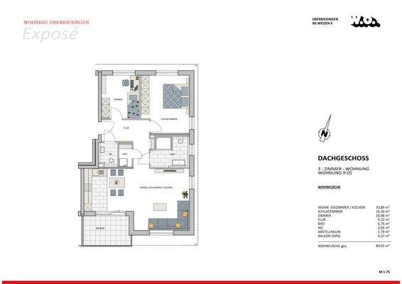 Grundriss Wohnung 9.05