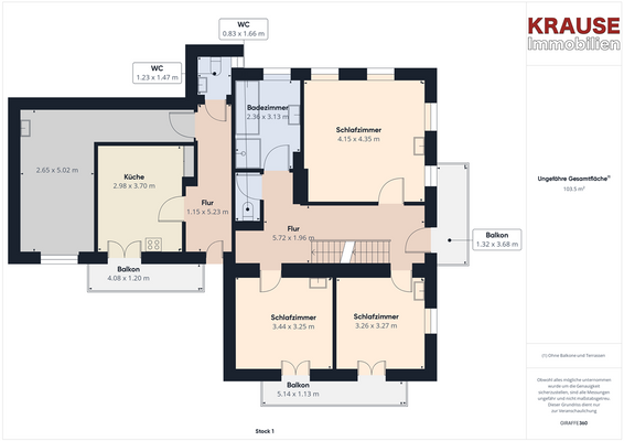 Grundriss Obergeschoß 1
