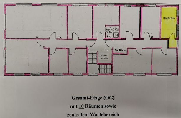 Aktueller Grundriss mit 10 Räumen