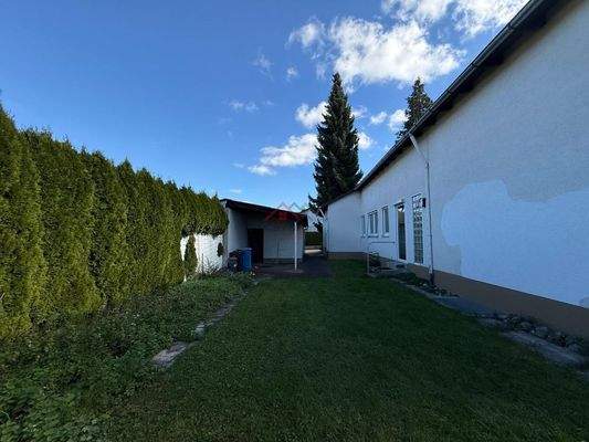 Ansicht auf die Garage 