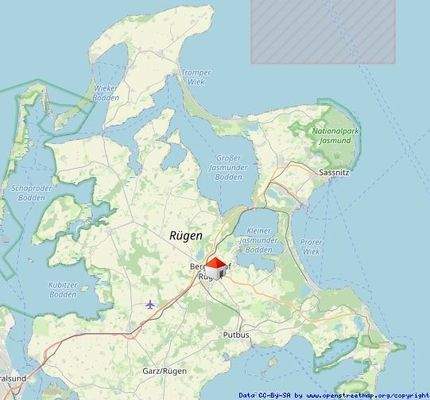Lage auf der Insel Rügen 
