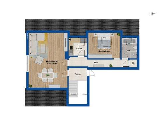 Grundriss Dachgeschosswohnung