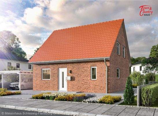 Ansicht Straße Klinkerfassade 