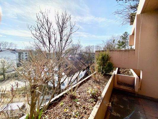 Blick von der Balkonterrasse Richtung Westen