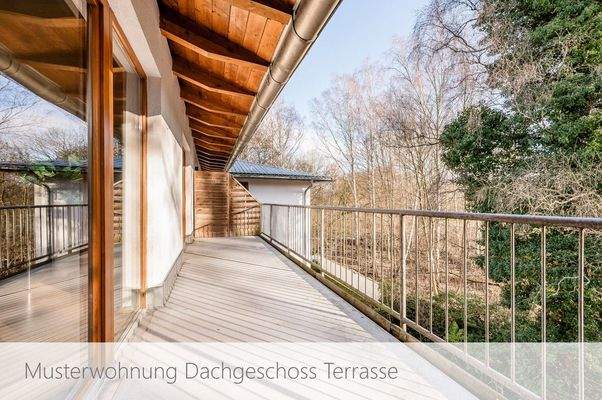 Musterwohnung Dachgeschoss Terrasse