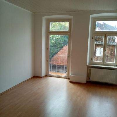 Wohnzimmer Blick in den Innenhof